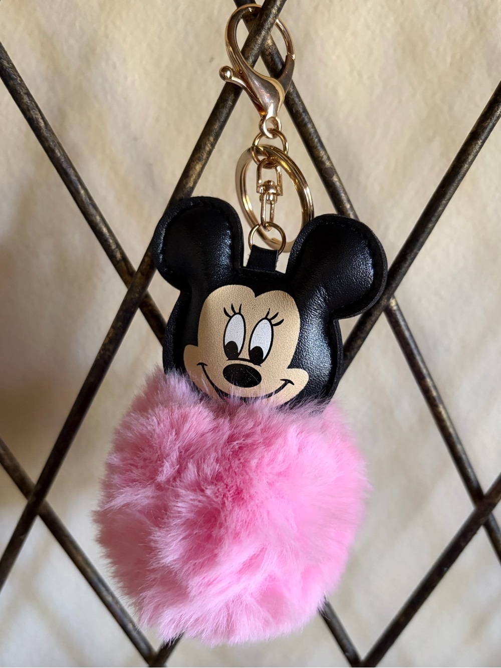 Mickey Mouse faux-fur bag charm nwot